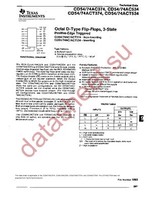 CD74AC374M datasheet  